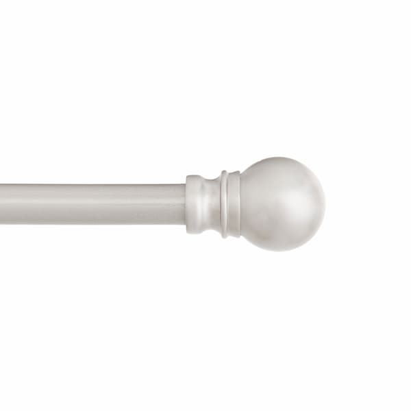 Kenney Mfg Kenney Davenport 1/2 Petite Cafe Decorative Window Curtain Rod, 28-48, Brushed Nickel KN55970 - main
